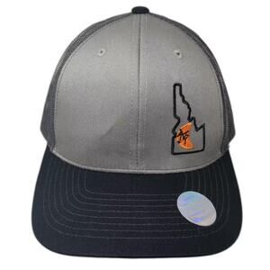 KBETHOS Trucker Hat Gray Black Idaho State Embroidery OS Adjustable Hat Mesh